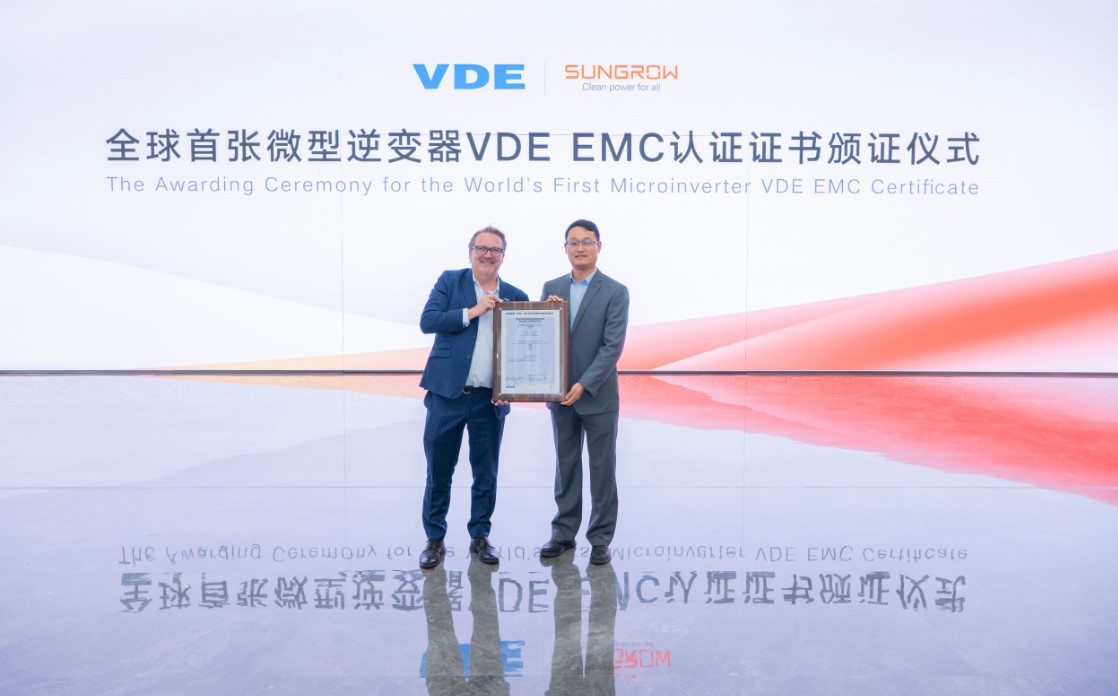 Sungrow Achieves World’s First VDE EMC Certification for its Microinverter