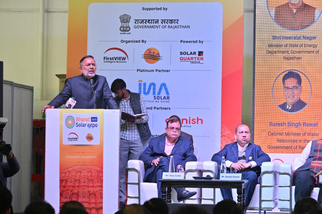 Energy Minister Heeralal Nagar’s Visionary Address Highlights Rajasthan’s Leadership at Bharat Solar Expo 2025