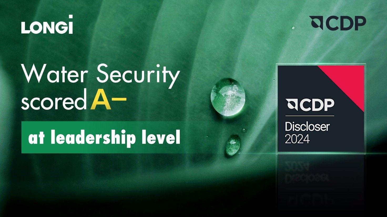 LONGi Achieves Leadership Rating in CDP 2024 for Water Security and Climate Action