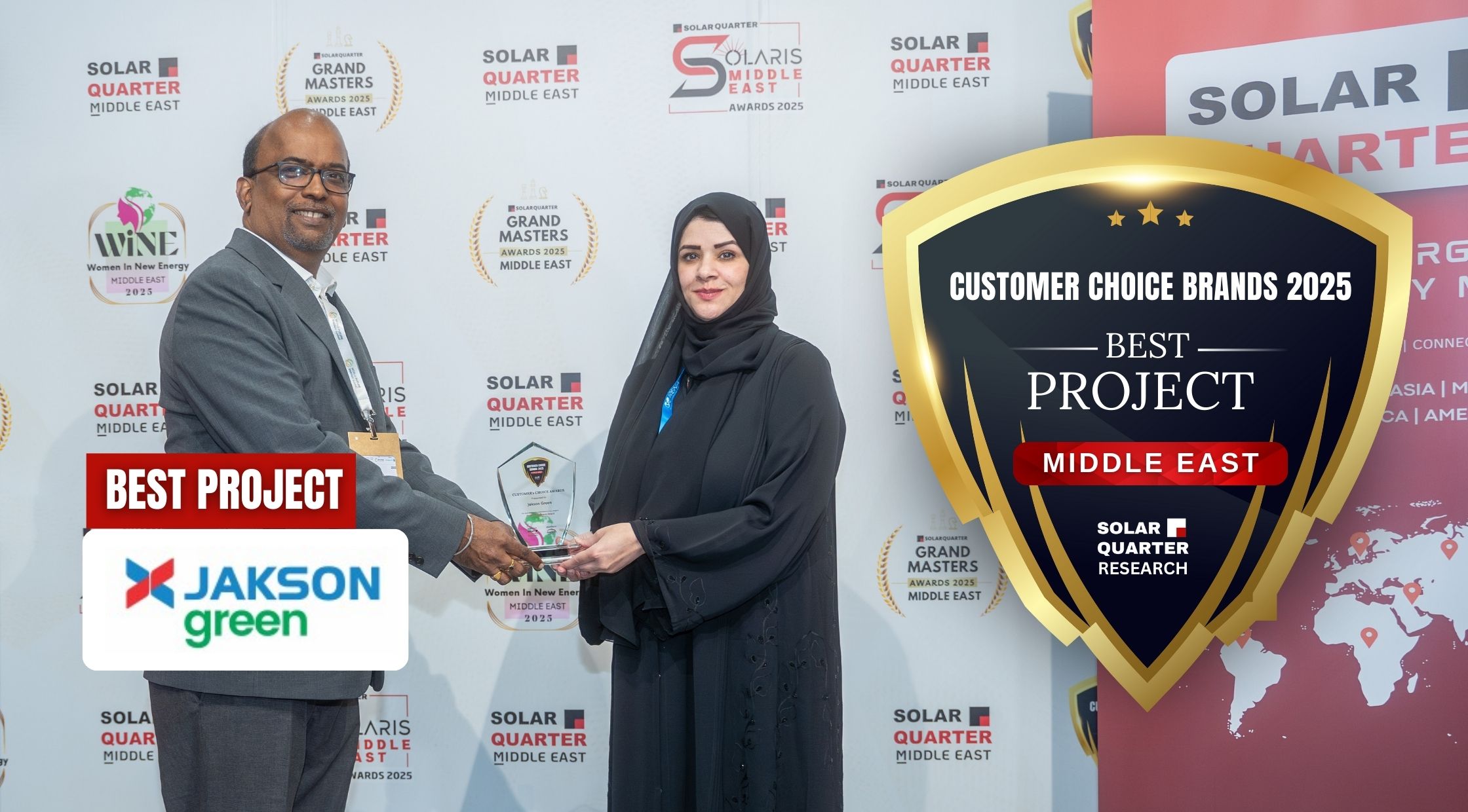 Jakson Green Wins Best in Project Excellence Award at SolarQuarter Customer Choice Awards 2025