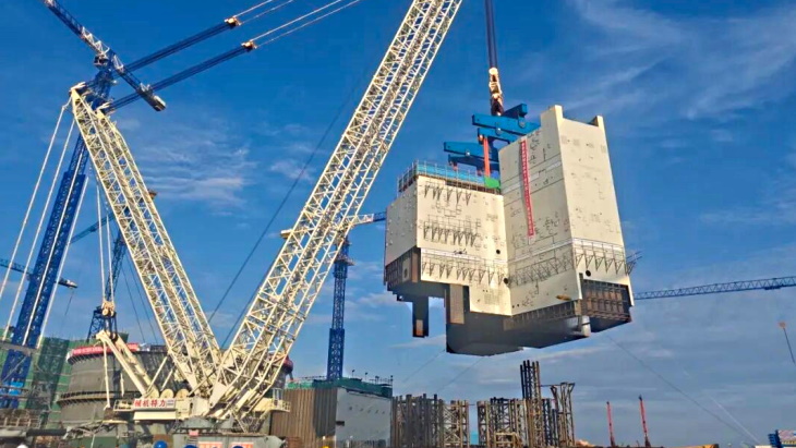 Super module in place at Lufeng unit 1