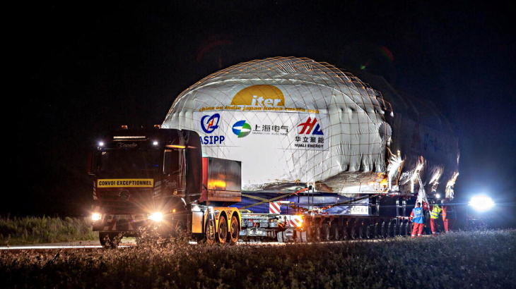 Largest load transported along ITER itinerary