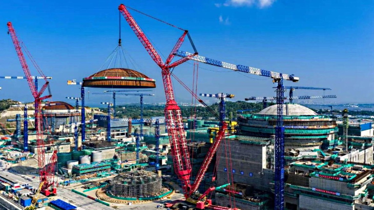 Outer dome installed at Lufeng unit 5