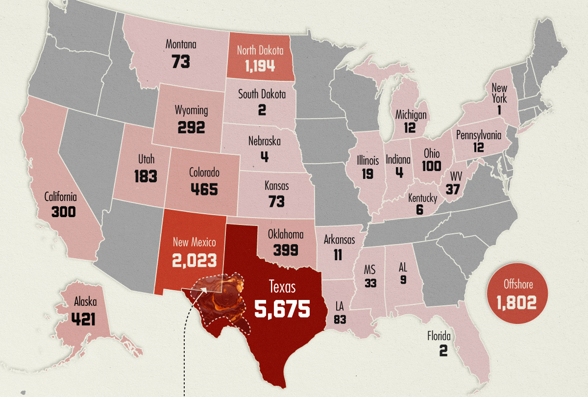 Mapped: U.S. Oil Production by State – Visual Capitalist