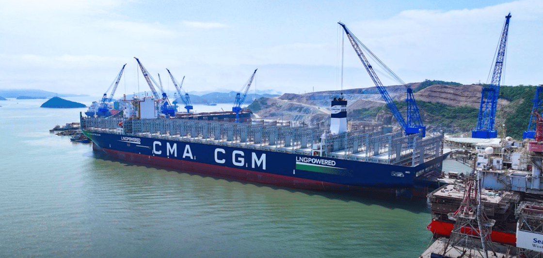 World’s largest LNG-powered container ship sets sail