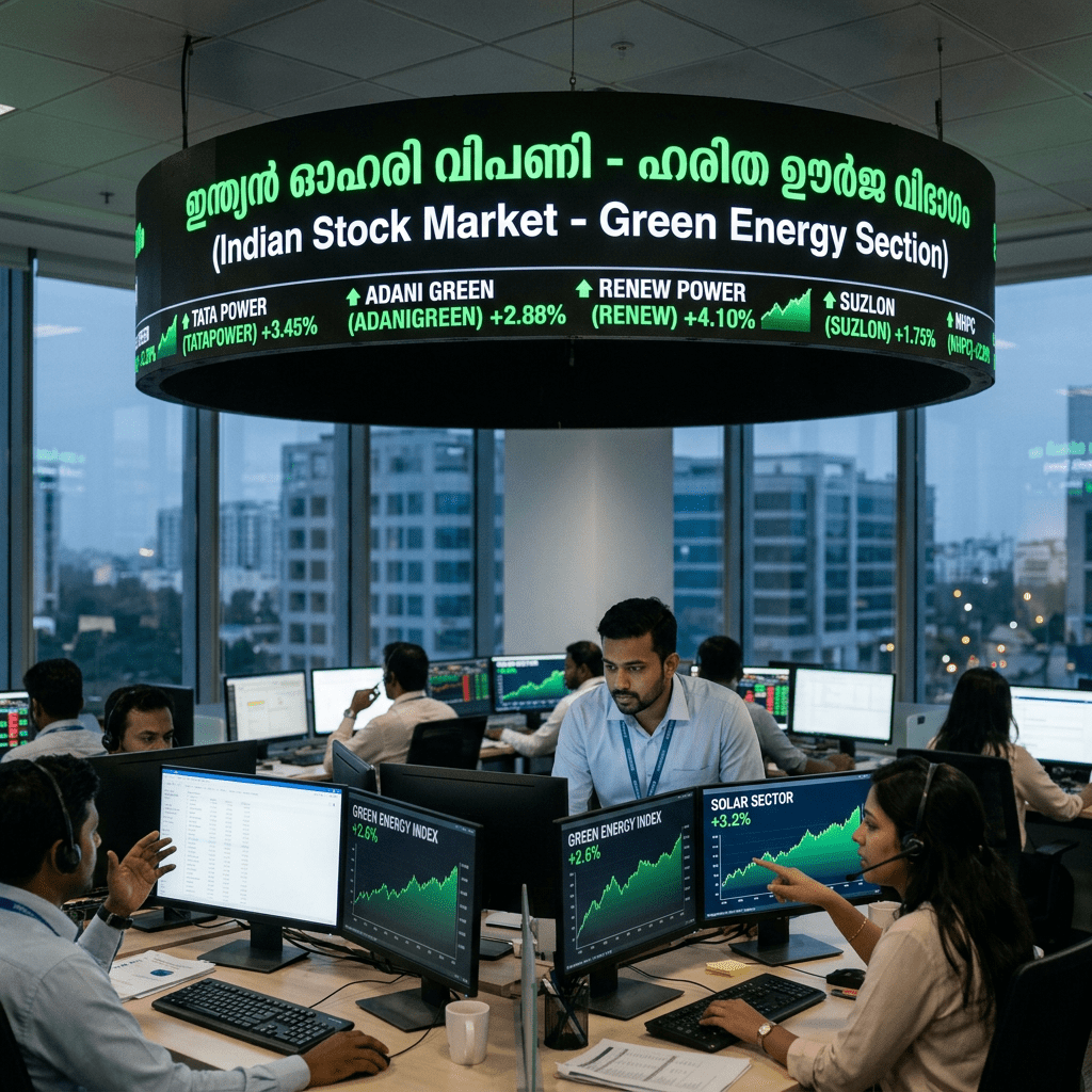 Indian Green Energy Stocks Trade Mixed As Renewable Sector Sees Strong Market Activity