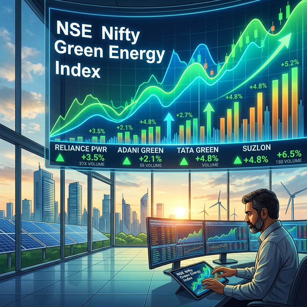 Green Energy Stocks Lead Indian Market Rally As Sensex And Nifty Surge On May 25, 2026