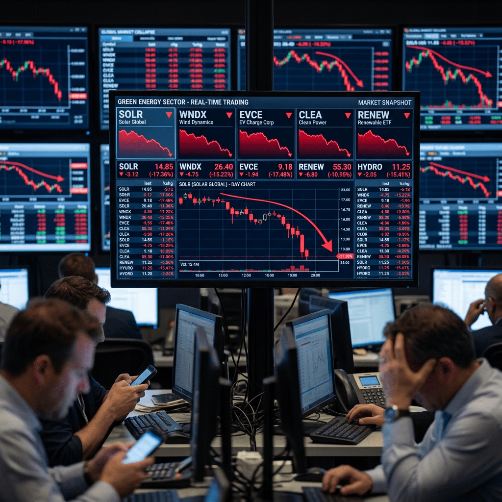 Green Energy Stocks Slide As Indian Market Sees Sharp Sell-Off On May 29