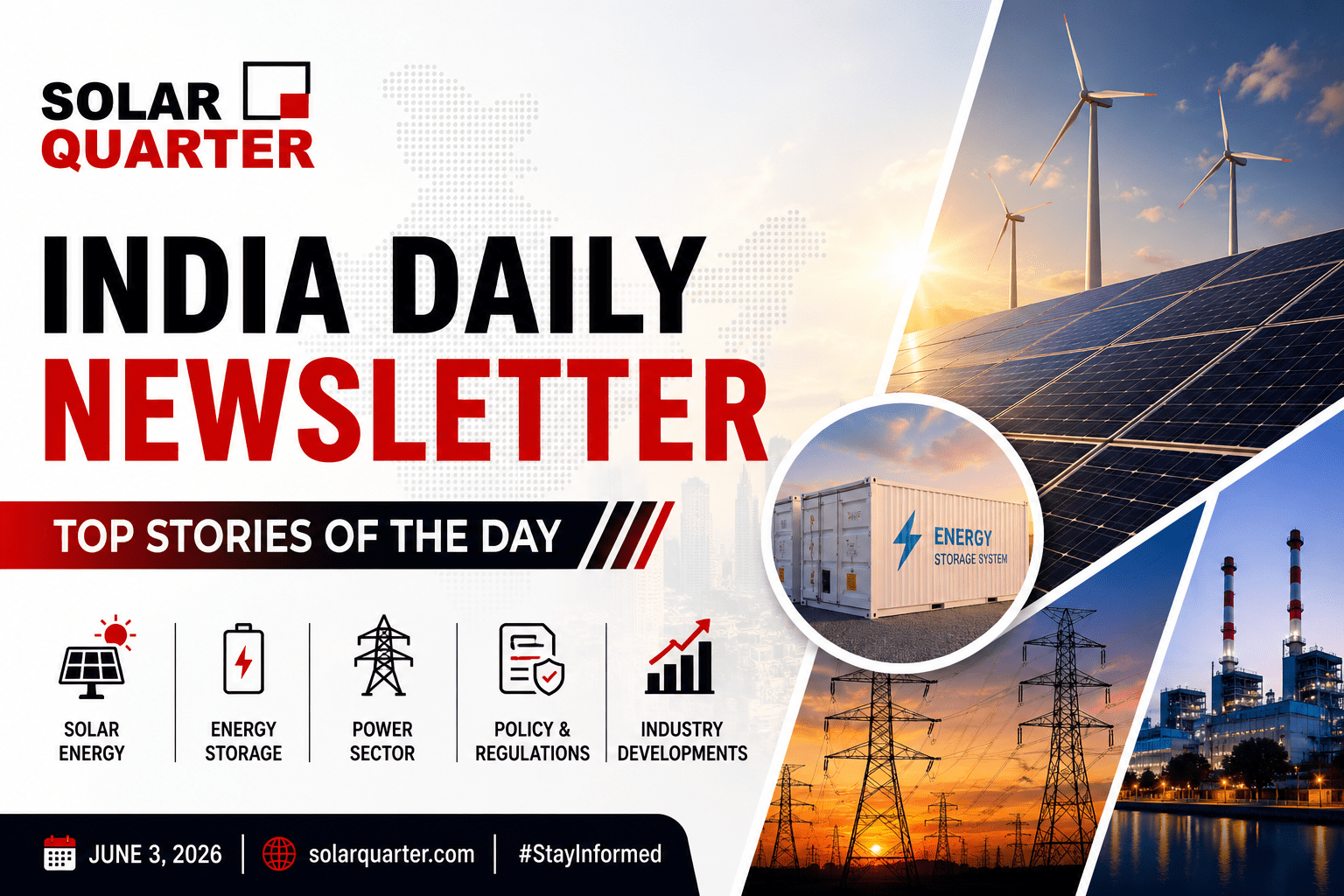 Top Stories Of The Day: Govt Expands NHPC OFS to 6%; Power Ministry Reviews Grid Stability; GACL & CleanMax Partner on 160 MW Hybrid Project and More…