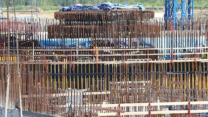 Concrete poured for reactor shaft at Leningrad’s eighth unit