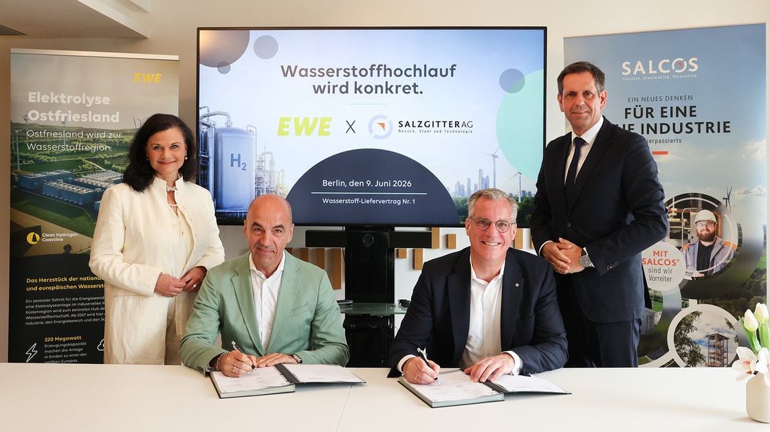 Salzgitter secures green hydrogen supply from EWE