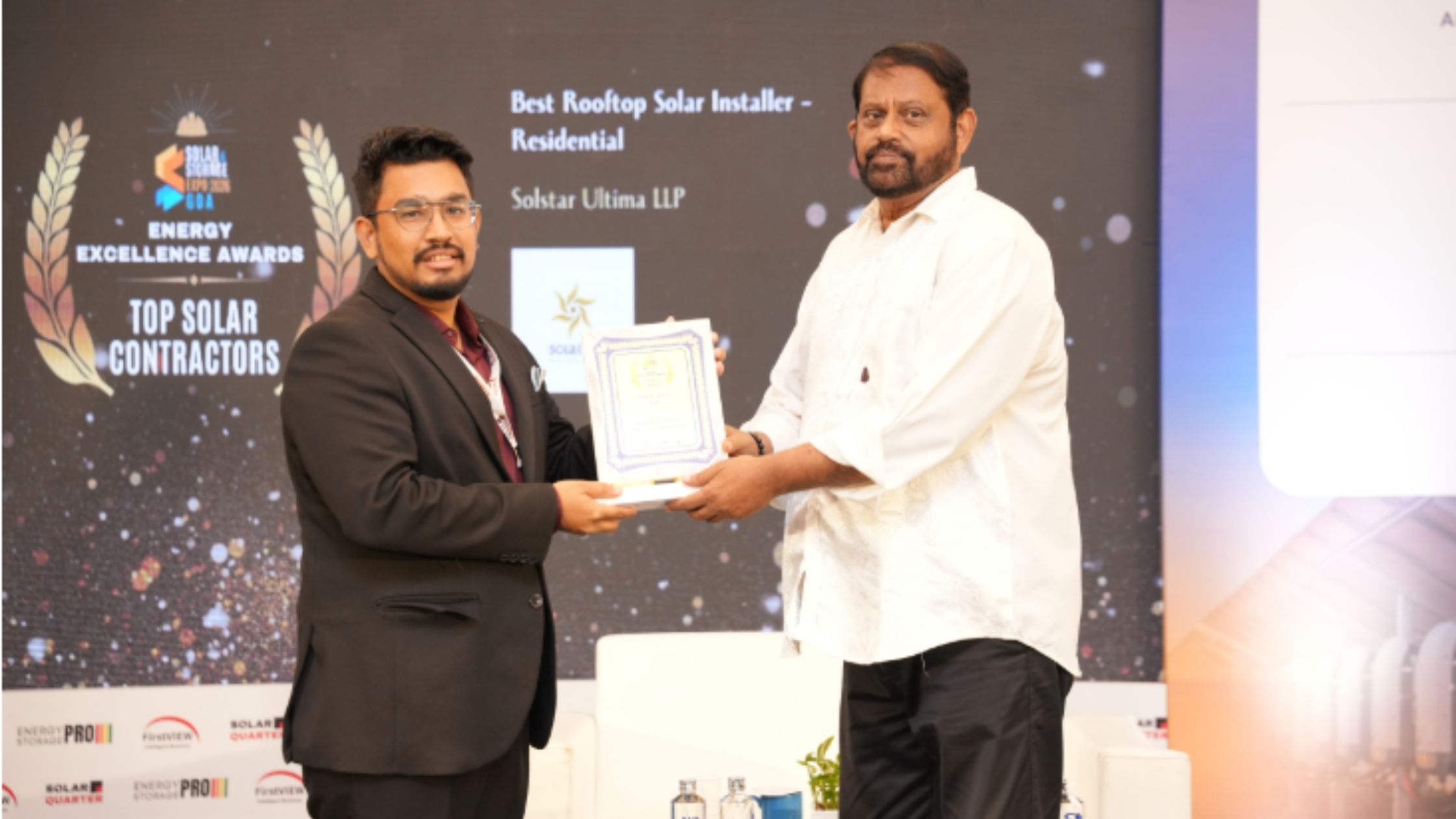 Solstar Ultima LLP Honoured as Best Rooftop Solar Installer – Residential at Goa Energy Excellence Awards 2026
