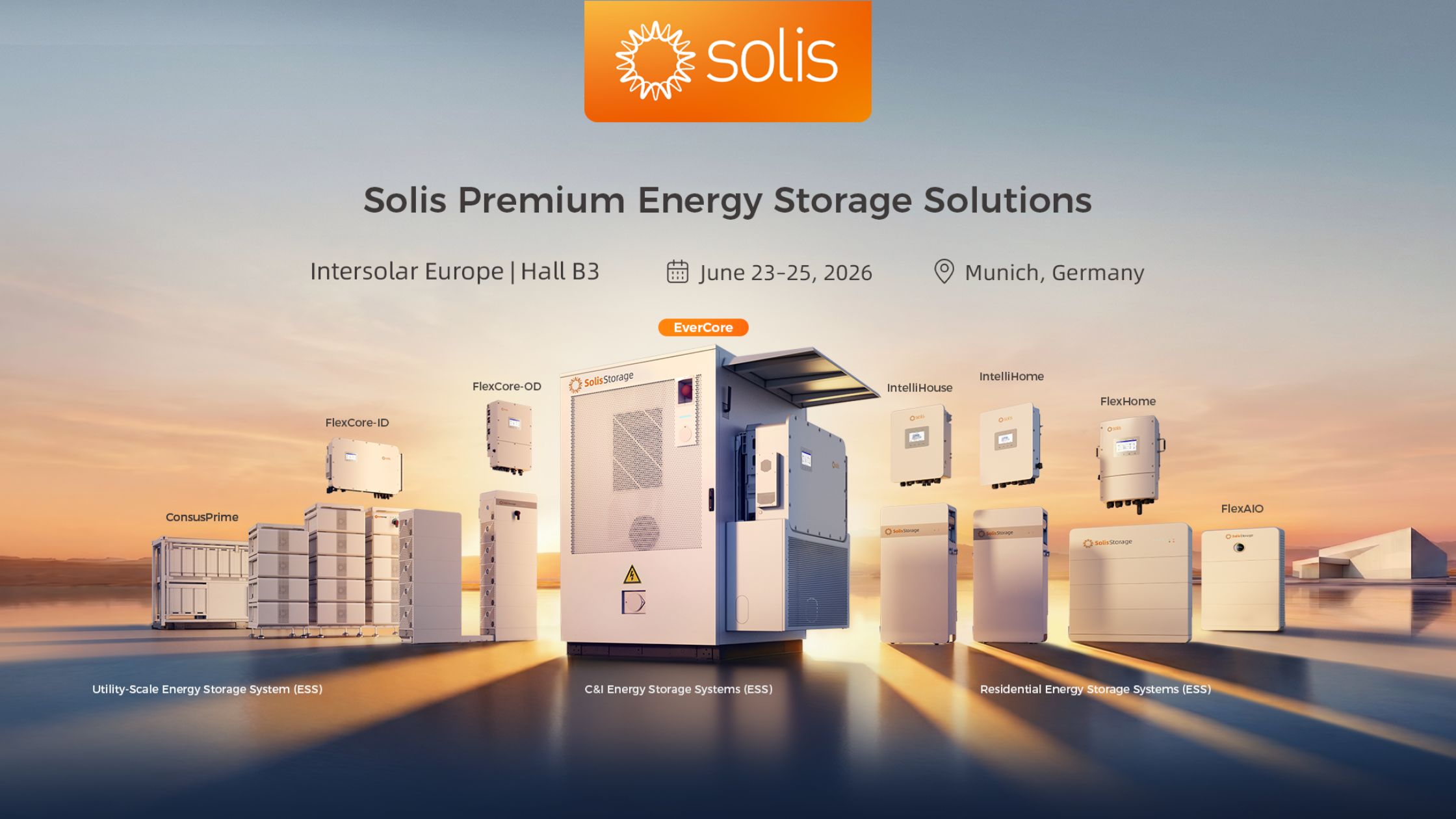 Solis to Showcase Full-Scenario Energy Storage Solutions at Intersolar Europe 2026