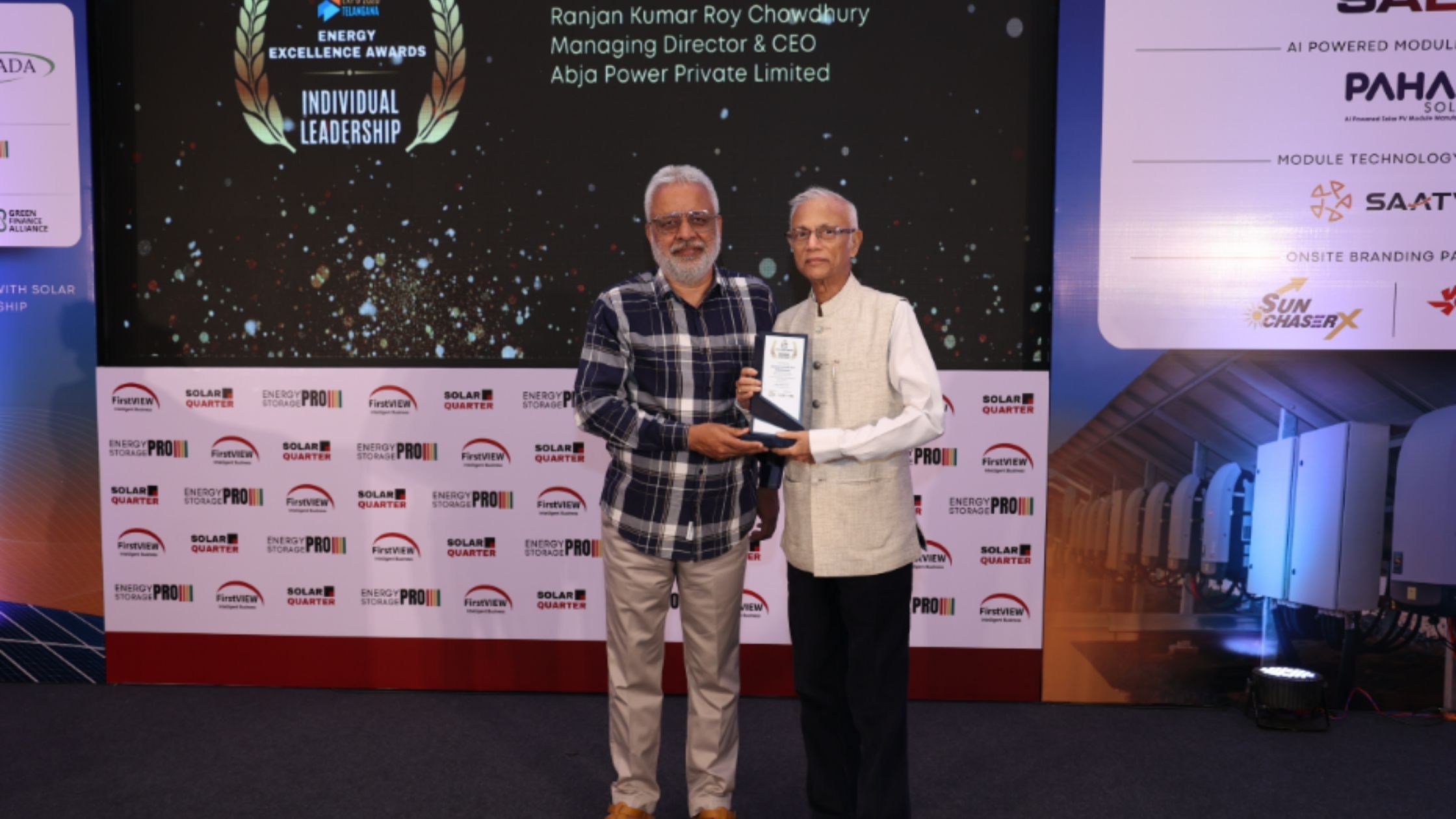 Ranjan Kumar Roy Chowdhury, Managing Director & CEO, Abja Power Private Limited, Honoured with CEO of the Year Award at Telangana Energy Excellence Awards 2026