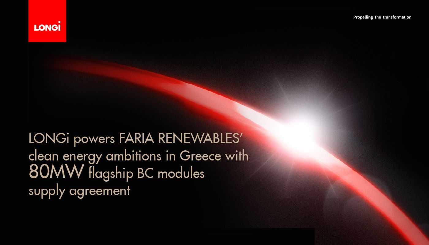 LONGi Solar Europe to Supply 81.66 MW of Hi-MO 9 Modules for Utility-Scale Solar Projects in Greece