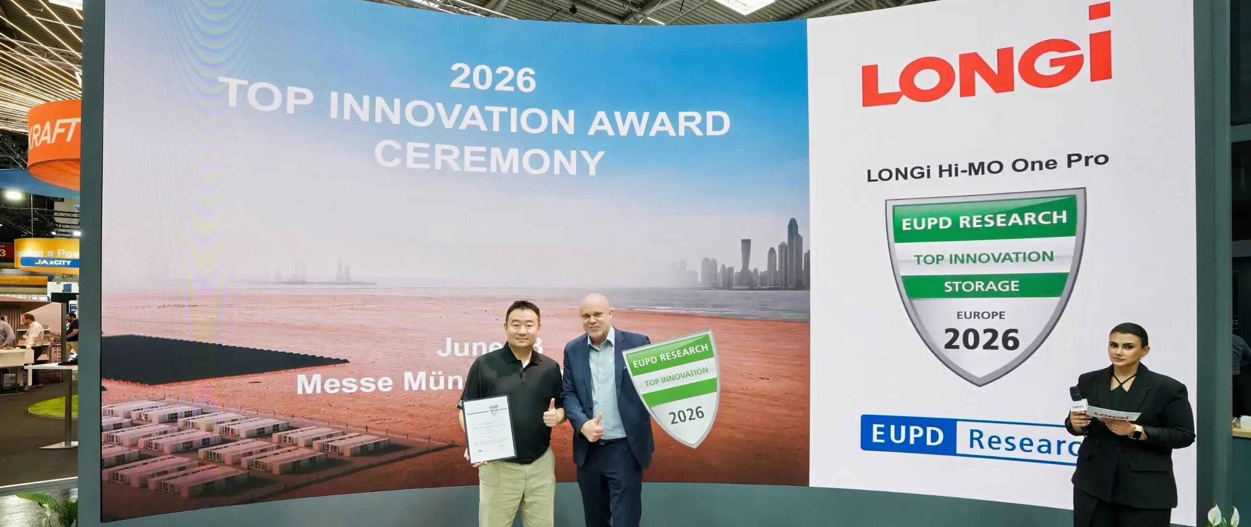 LONGi Receives The EUPD Top Innovation Award 2026 for the Hi-MO One Pro Commercial Storage System