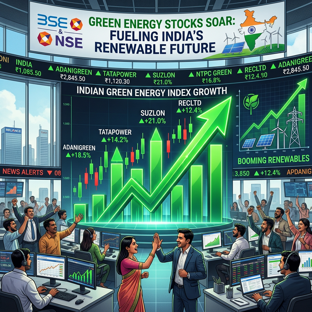Green Energy Stock—Renewable Energy And EV Stocks Lead Market Rally As Sensex And Nifty Close Higher (09 June 2026)