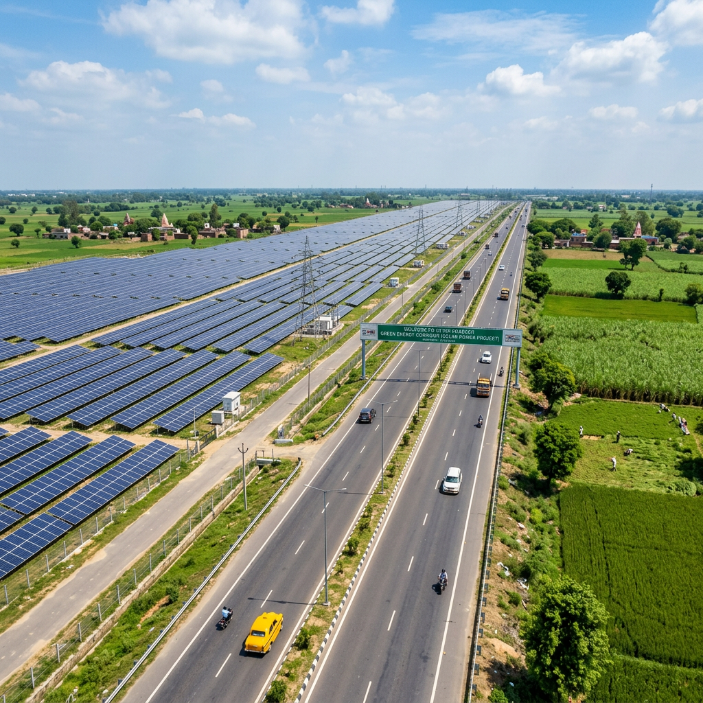 UP Invests ₹5,400 Crore In Green Energy Corridor-II To Support 22 GW Solar Ambitions