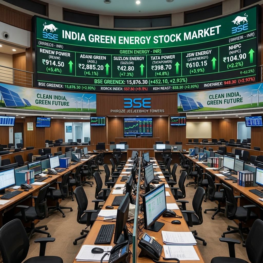 Green Energy Stocks Outperform As Indian Benchmark Indices End Lower On June 30