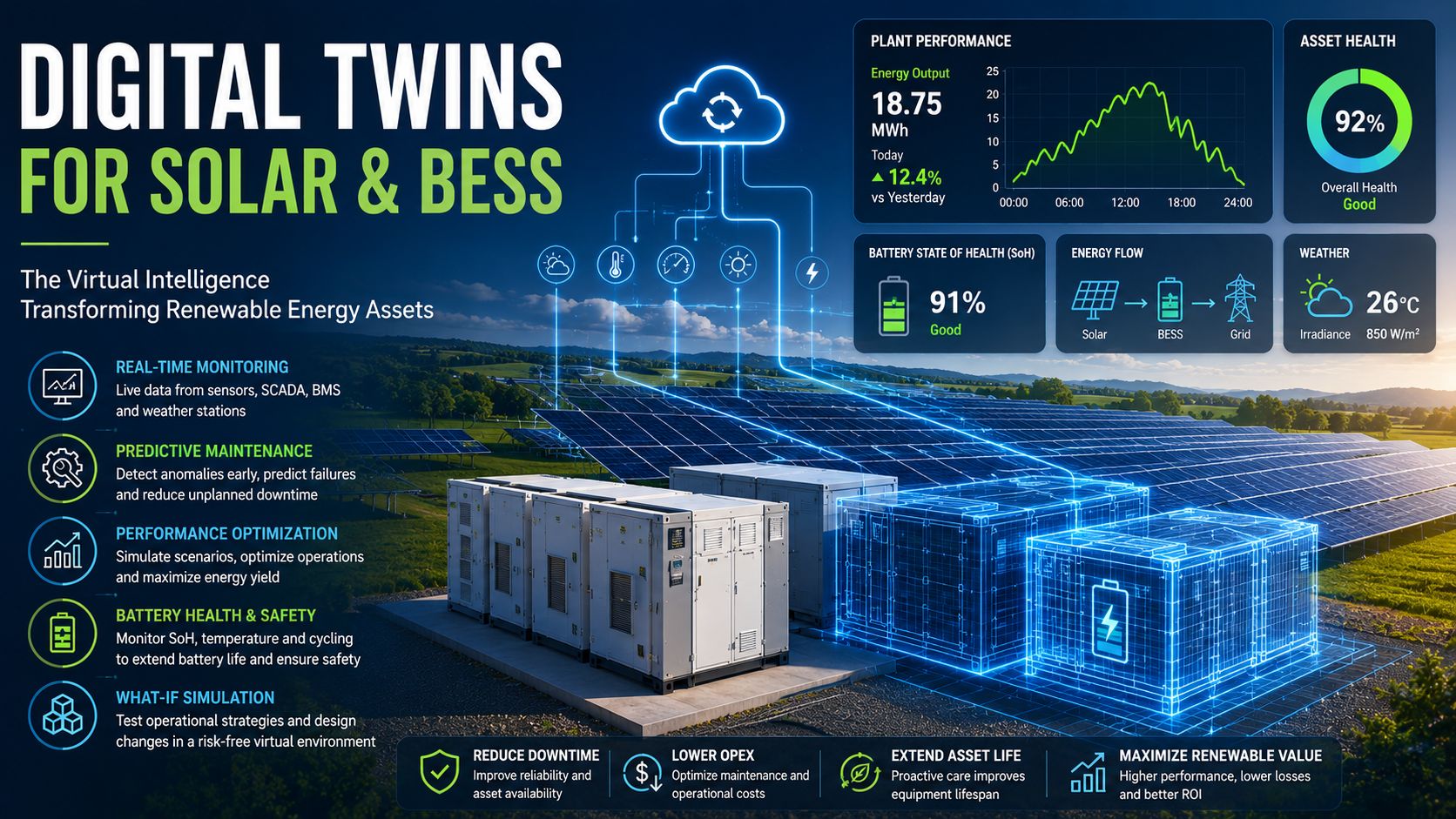 Explained: Digital Twins for Solar & BESS—The Virtual Intelligence Transforming Renewable Energy Assets