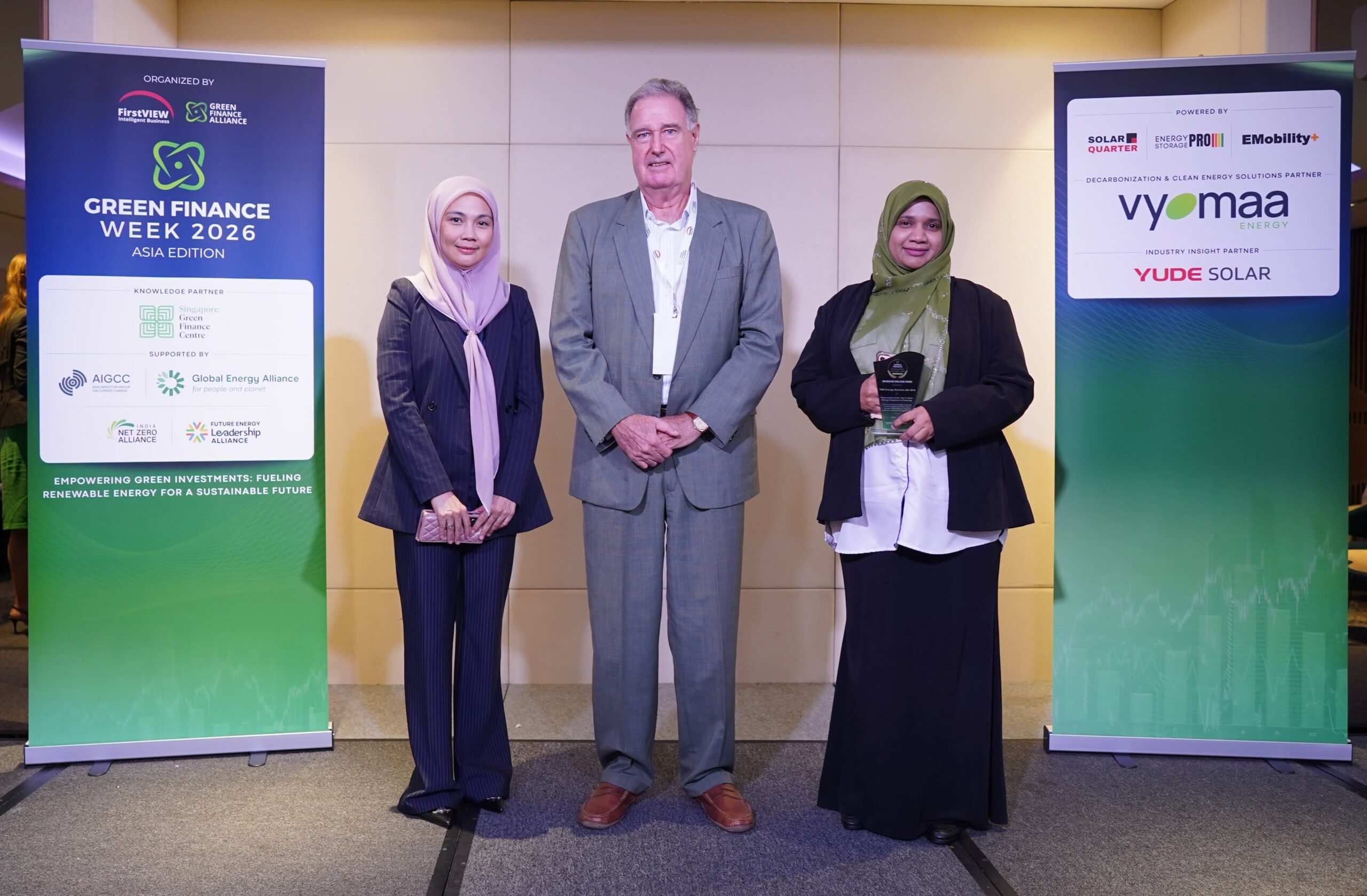 TNB Energy Services Sdn Bhd Honoured as ‘Organisation of the Year in Clean Energy Integration & Financing’ at Green Finance Week: Asia 2026