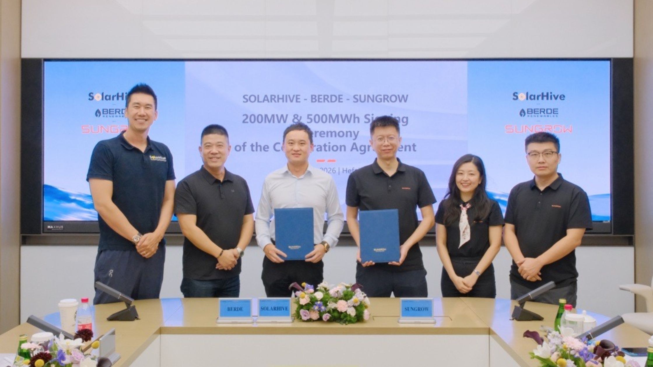 Berde Renewables Partners with Sungrow and Solar Hive to Deploy 200 MW Solar and 500 MWh Battery Storage in Southeast Asia