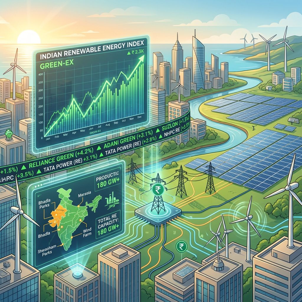 Indian Green Energy Stocks Decline As Market Consolidation Weighs On Renewable Sector (07 July 2026)