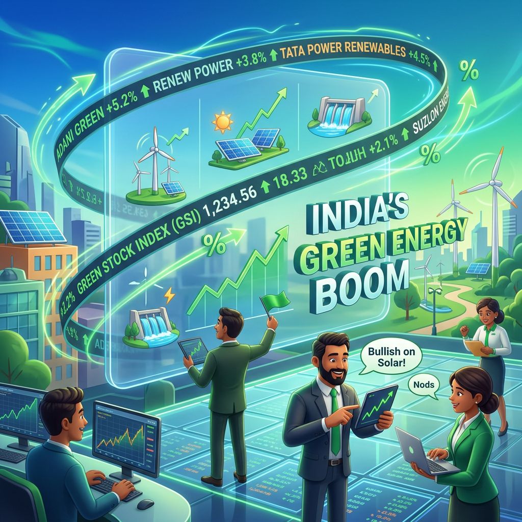 Indian Green Energy Stocks Trade Mixed Amid Weak Broader Market (24 July 2026)