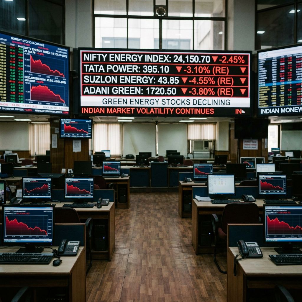 Green Energy Stocks Show Mixed Performance As Indian Markets Decline On August 11
