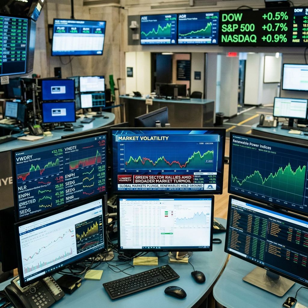 Green Energy Stocks Trade Mixed As Market Volatility Weighs On Renewable Sector (13 August 2026)