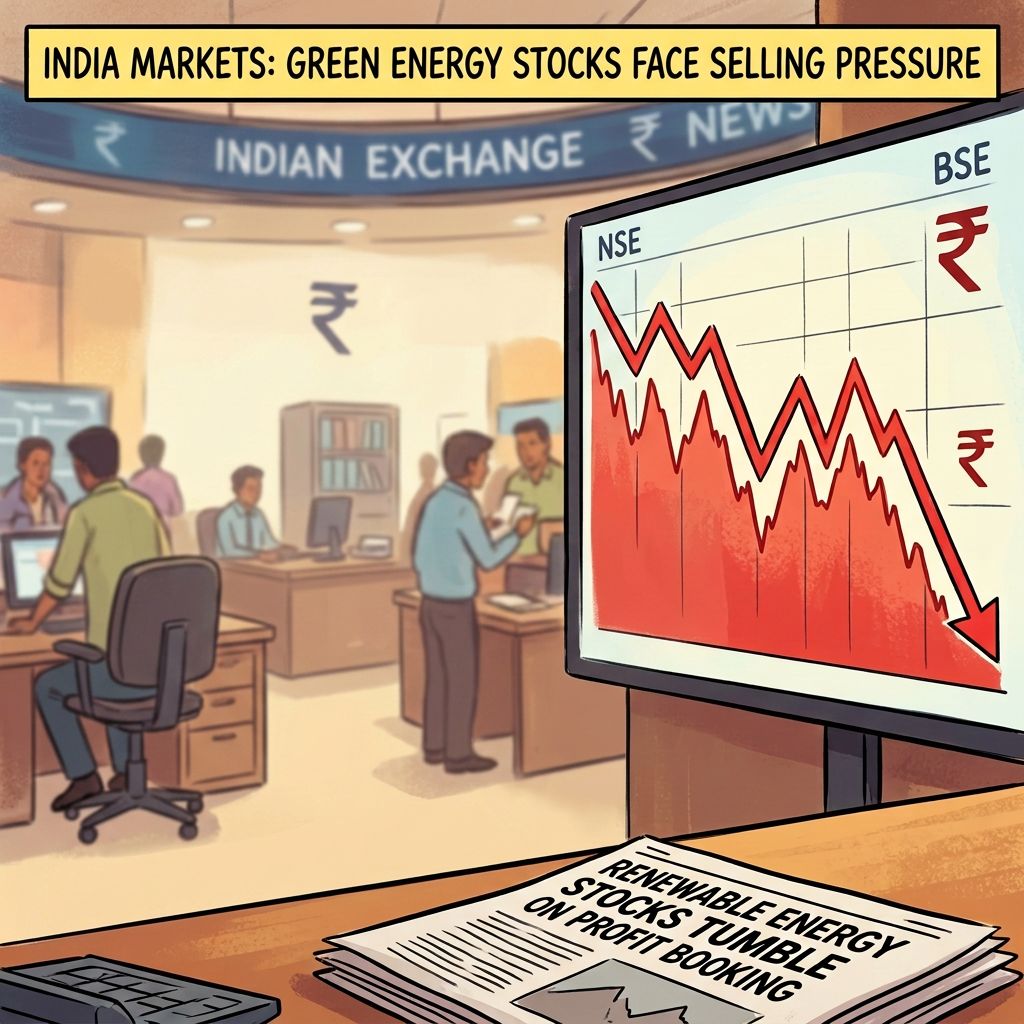 Green Energy Stocks Face Selling Pressure As Indian Markets End Lower(18 August 2026)