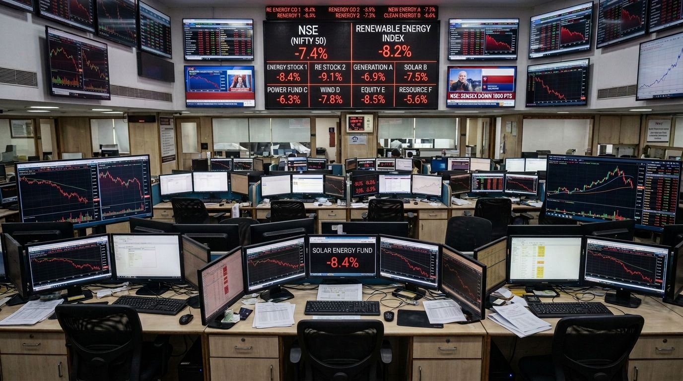 Indian Renewable Energy Stocks End Lower Amid Broad Market Sell-Off (19 August 2026)