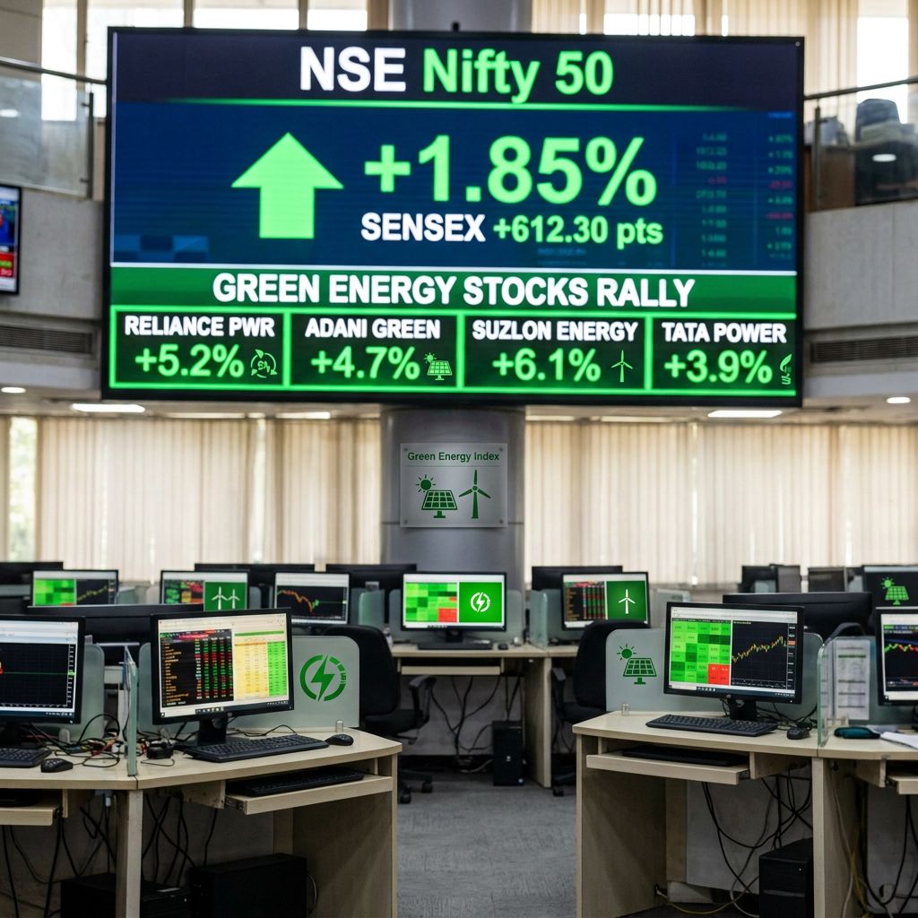 Indian Stock Market Gains As Green Energy Stocks Lead Selective Rally (20 August 2026)