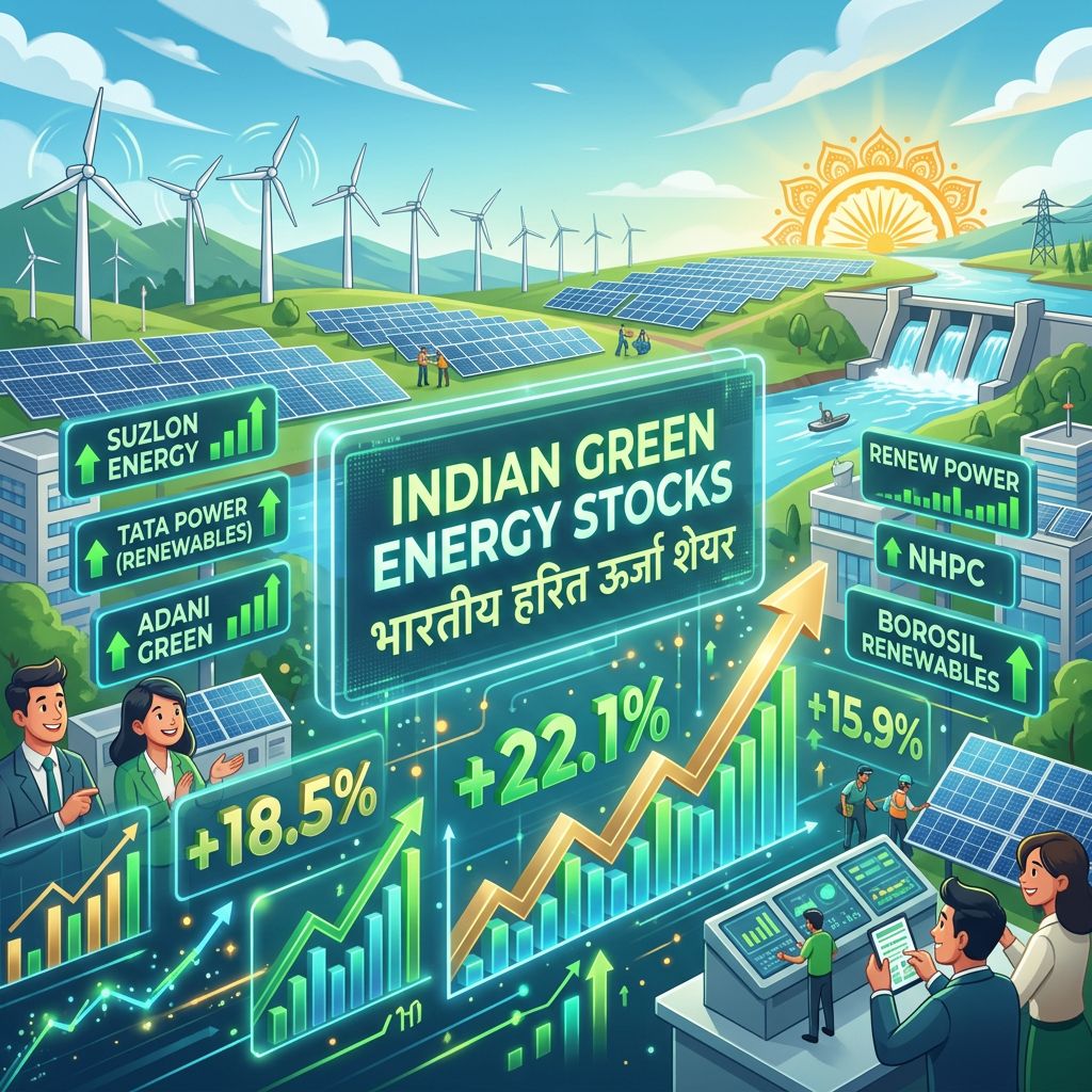 Indian Green Energy Stocks Trade Mixed As Sensex, Nifty Decline (26 August 2026)