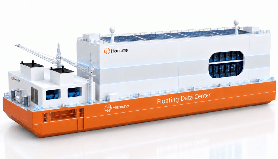 Hanwha Ocean unveils floating data centre