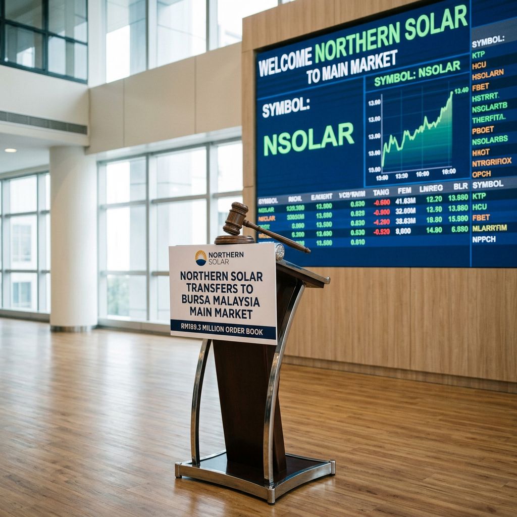 Northern Solar Transfers To Bursa Malaysia Main Market With RM189.3 Million Order Book